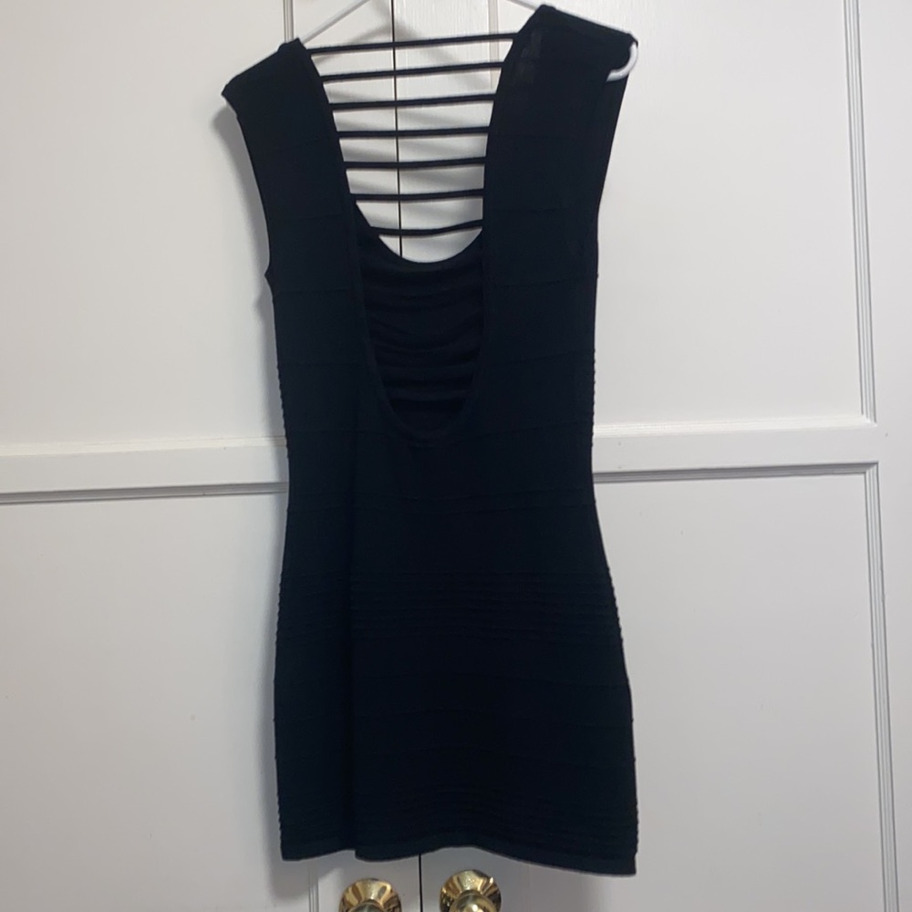 Charlotte Russe Black Large Low Backless Midi Dress - Picture 3 of 7